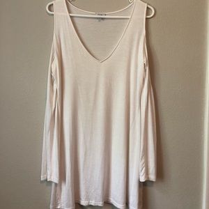 Shoulder-less White Mini Dress Tobi.com